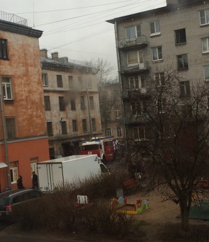 Пожар на Посадской улице в Кронштадте