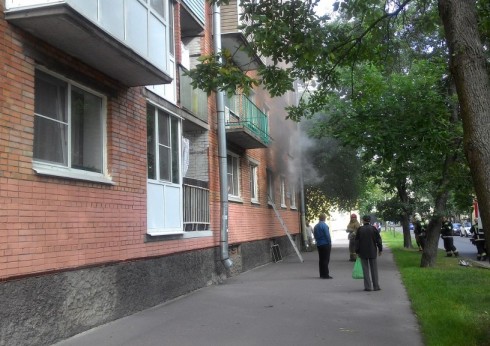 В пожаре на Владимирской пострадал мужчина